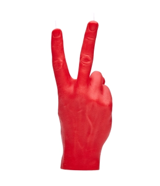 Ar rokām darināta svece Peace Red