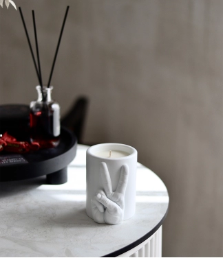 Aromātiskā sojas vaska svece CandleHand Jar Peace