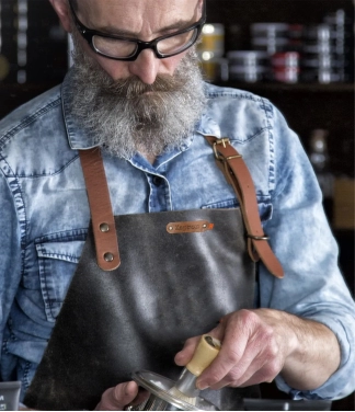 Ādas priekšauts Bovine Black BBQ2 SA390141 BL