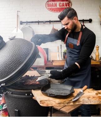 Ādas priekšauts Bovine Navy BBQ2 SA390136 NA