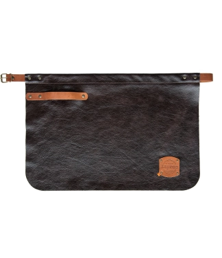 Īss ādas priekšauts, melns New York Brown