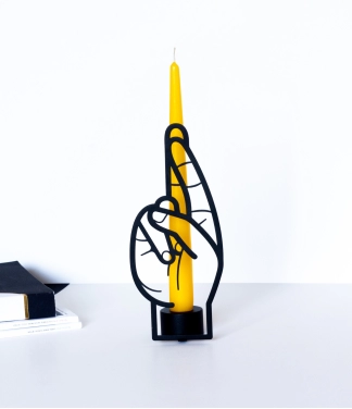 Svečturis Crossed Fingers