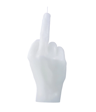 Ar rokām darināta svece F*ck You White