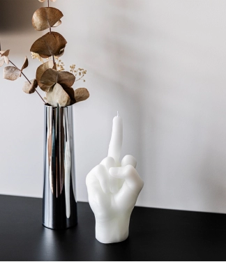 Ar rokām darināta svece F*ck You White