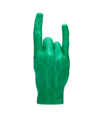 Ar rokām darināta svece You Rock Green