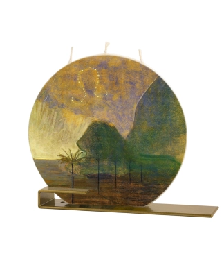 Dovana moteriai apvali žvakė Čiurlionis