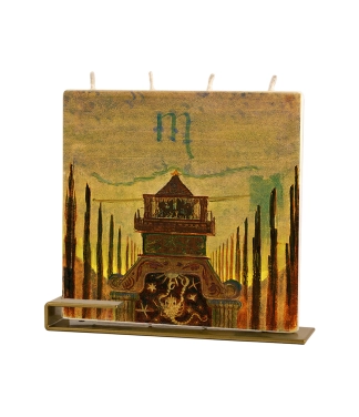 Stilinga dovana kvadratinė žvakė Čiurlionis