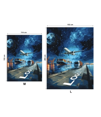 Stilingas pledas su logo Logistika ir transportas