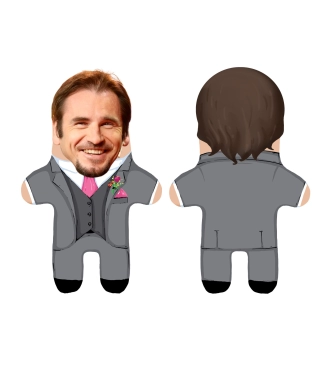 Dovana vestuvėms pagalvė-džiaugtukas Jaunikis