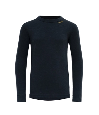 juoda merino palaidine vaikams ilgos rankoves devold