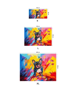 Raibs dvielis Franču buldogs 25-300