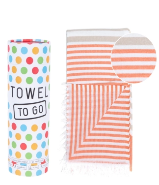 oranzinis dryzuotas papludimio ranksluostis kaip dovana