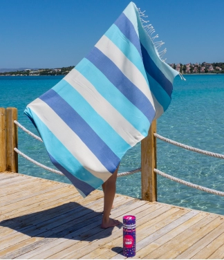 stilingas dryžuotas paplūdimio rankšluostis