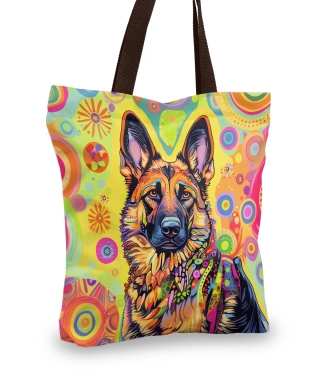 Pirkinių krepšys su raštu Vokiečių aviganis