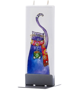 Ar rokām darināta svece Cat