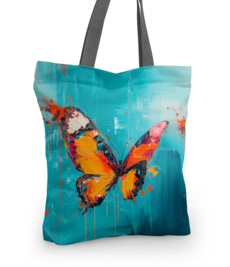 pirkinių krepšys drugelis mėlynos spalvos