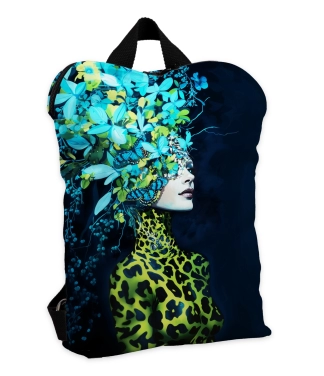 Kuprinė moterims, juodas ir žydras