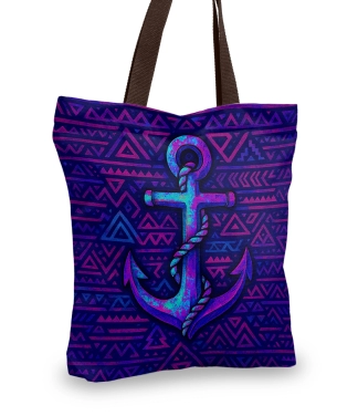 marinistinis pirkinių krepšys inkaras