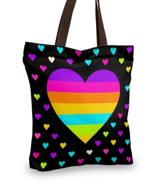 madingas pirkinių krepšys širdelės