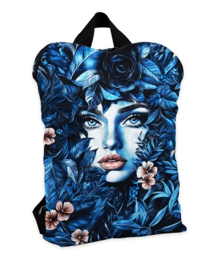 Kuprinė moterims su mergaite ir gėlėmis