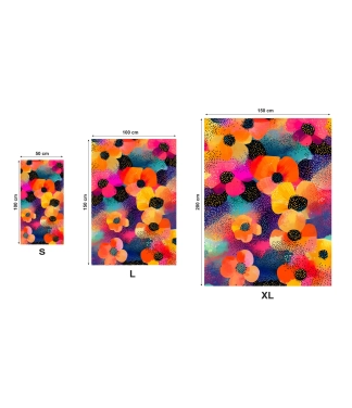 paplūdimio rankšluotis gėlės išmatavimai