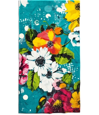 gėlėtas paplūdimio rankšluostis