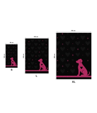 stilingas rankšluostis su rožiniu šuniuku