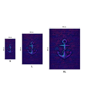 marinistinis paplūdimio rankšluostis su inkaru