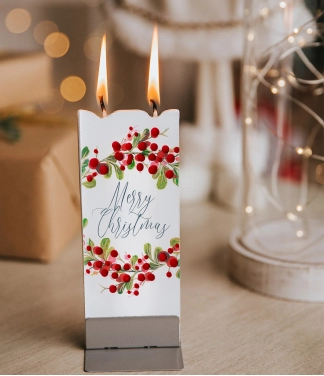 rankų darbo kalėdinė žvakė