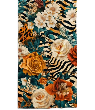 paplūdimio rankšluostis gėlės