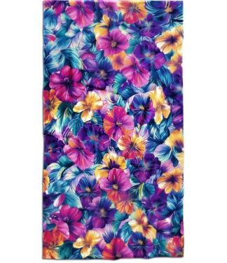 paplūdimio rankšluostis su gėlėmis