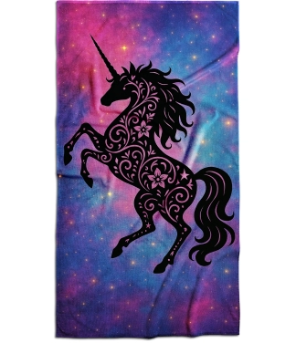 spalvotas rankšluostis su vienaragiu