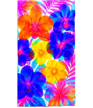 gėlėtas paplūdimio rankšluostis