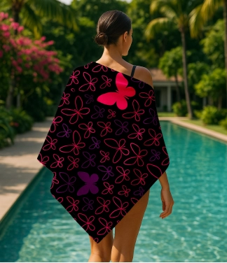 stilingas ranksluostis su drugeliais