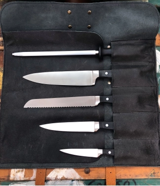 odinis peiliu deklas juoda spalva 5 peiliai