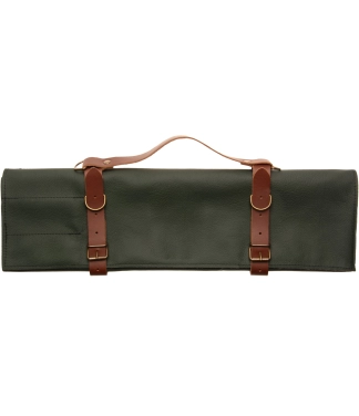 tamsiai zalias peiliu deklas odinis 9 peiliams