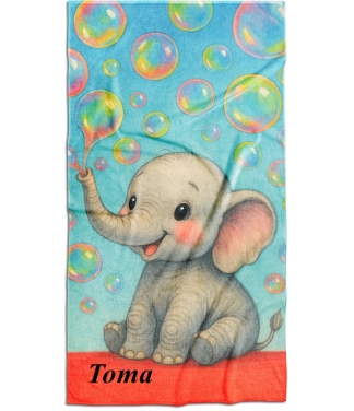 vardinis rankšluostis vaikams su drambliuku