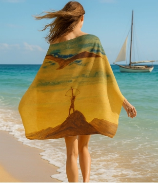 stilingas paplūdimio rankšluostis zodiakai