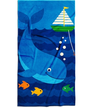 vaikiškas rankšluostis banginis