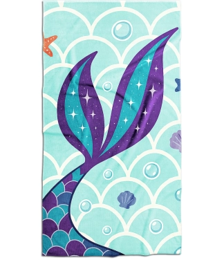 vaikiškas rankšluostis undinėlė