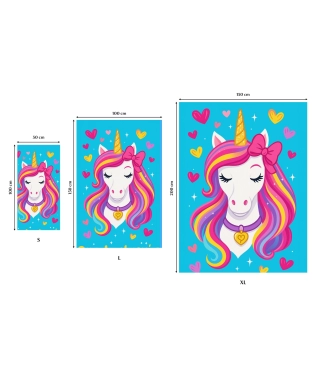 rankšluosčiai su piešiniu vienaragis