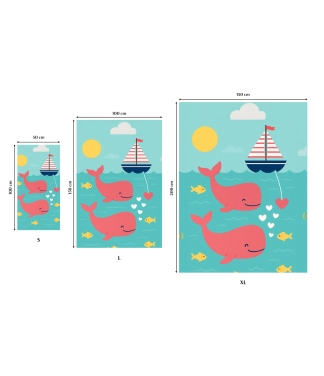 rankšluosčiai vaikiški išmatavimai su jūros piešiniais