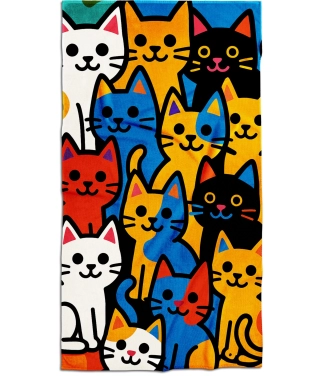 vaikiškas rankšluostis katinėliai