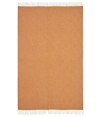 kokybiškas vilnonis pledas su kutais cinamono spalvos