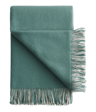 languotas melsvas vilnonis pledas su kutais