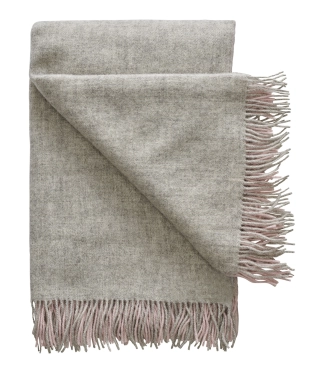 languotas rausvas vilnonis pledas