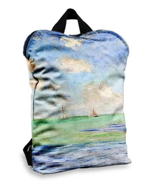 šviesiai mėlyna moteriška kuprinė