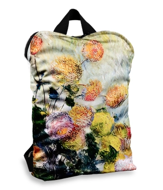 moteriška gėlėta kuprinė