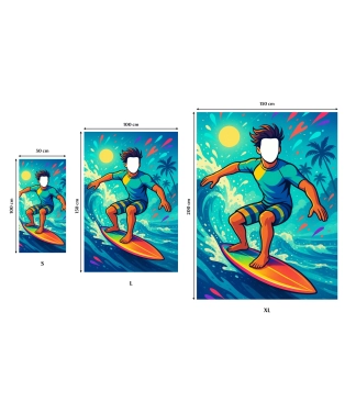 Rankšluostis su jūsų veidu, Surfer