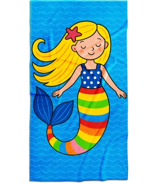 vaikiškas rankšluostis undinėlė